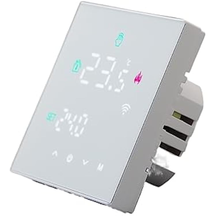 Digital Thermostat Tuya Smart Home Thermoregulator, Warm Floor Thermostat for Electric Heating Temperature Controller Gas Boiler Energy Efficient LEDTGW60W-WIFI-WPB