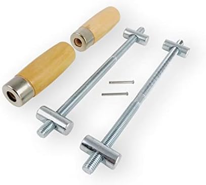 Taytools Wooden Hand Screw Clamp Kits with Rods, Pivot Nuts and Handles (8 inch)