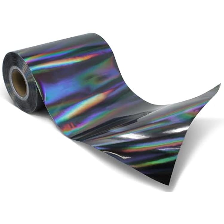 DECO65 Holographic Black Chrome Adhesive Vinyl 72 x 12 6ft