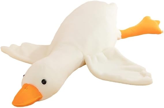 White Goose Stuffed Animals, Huge Cute Goose Plush Pillows Big Duck Doll Soft Giant Goose Toys Sleeping Pillow Cushion for Kids Gifts (White, 50cm)