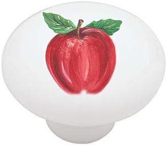 Red Apple Ceramic Drawer Knob