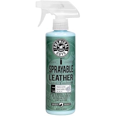 Chemical Guys Sprayable Leather Cleaner and Conditioner in One - Cleans, Conditions, and Protects Leather, Vinyl, Faux & More, Safe for Cars, Furniture & Apparel - 16 oz