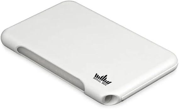 Original Royal Box Torpedo White 8 Compartment Luxury Snuff Storage Box with Built in 3" Straw
