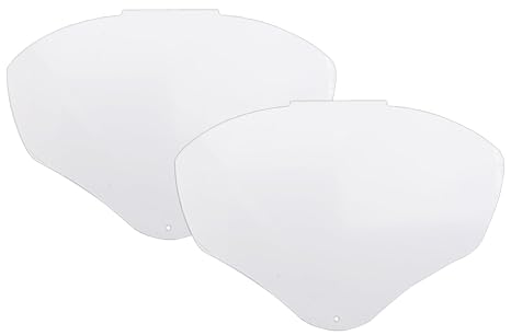 2 Pcs Face Shield Replacement Lens, Compatible with Honeywell Uvex S8500/S8510 Bionic Face Shield, Protective Full Face Shield, Clear Polycarbonate, Anti-Fog/Hardcoat