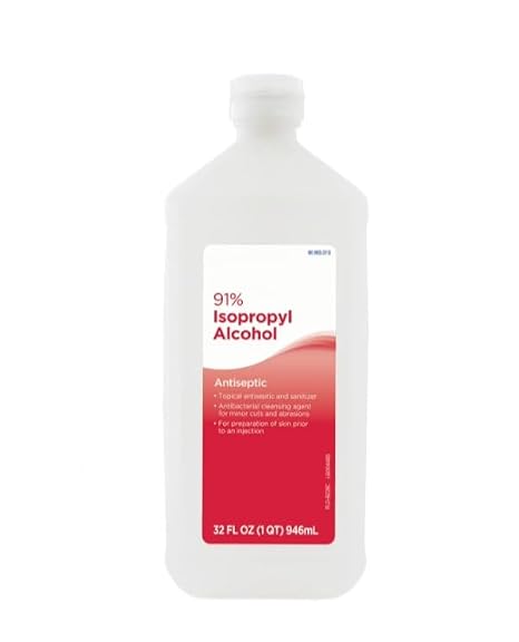 Isopropyl Alcohol 91%, Antiseptic Topical, 32 Fl Oz Solution