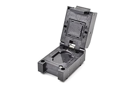 BGA Package Socket Reader,[BGA67-C-0.4 Socket]0.4mm,0.5mm,0.65mm,0.8mm,1.0mm Pitch Full Pins Customized Socket, Clamshell Style Programming Adapter(BGA67, 0.4mm Pitch)