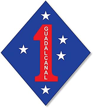 1st Marine Division Guadalcanal Sticker (First Operation Watchtower Vinyl Decal Solomon (3 inch) Licensed by USMC