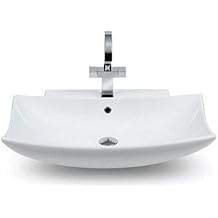 074800-U-One Hole-637509857981 Bella B Collection Bathroom Sink, White