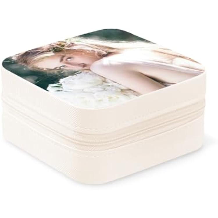 Custom jewelry box Personalized travel jewelr y bo x, womens name photo picture logo Custom leather jewelry box for girls gifts