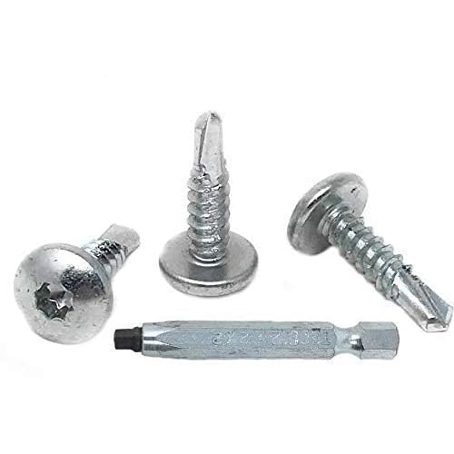 250-Pack #10 x 34 Metal RV & Trailer Self Tapping Sheet Metal Screws | Enclosed Cargo Trailer Skin Fasteners | Dbl Square Bit Included