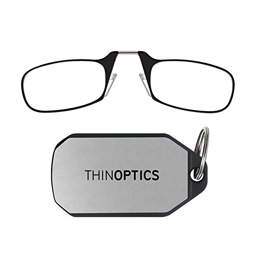 ThinOptics Reading Glasses  Keychain Case | Black Frame, 2.50 Strength Readers - Amazon Bookstore Featured Product