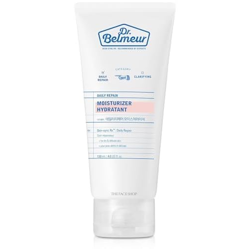 The Face Shop Dr. Belmeur Daily Repair Body Moisturizer | Low Irritant & Highly Effective Moisturizer for Sensitive & Delicate Skin Repair | Dermatologically Tested & Low-Irritant Formula, 4.0 Fl Oz