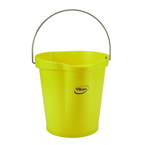 Vikan 56866 Pail,3 gal.,PPSS,Yellow