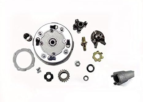 17T Teeth Semi Automatic Clutch Assembly with Accessories + Clutch Hub Spanner Tool for 50cc 70cc 90cc 110cc 125cc 135cc ATV Quad Go Kart Dirt Bike Taotao SUNL Roketa Kazuma JCL NST
