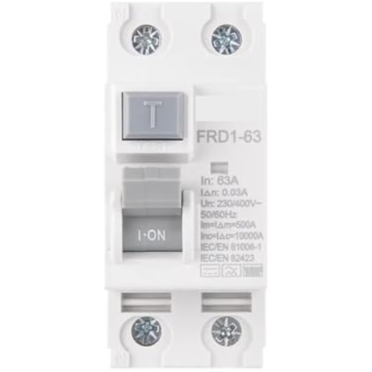 RCCB Type B Earth Leakage Residual Current Circuit Breaker Evse 2P AC 63A RCD Din Rail 230V