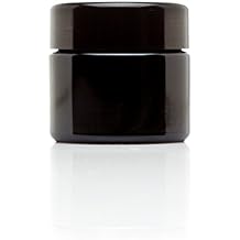 Infinity Jars Classic Black Glass Jar 50 ml (1.7 fl oz) Ultraviolet Airtight Smell Proof, Refillable Screw Top Container for Long-Term Storage of Coffee, Spices, Tea, Dried Goods, Kitchen Jar 10 Pack