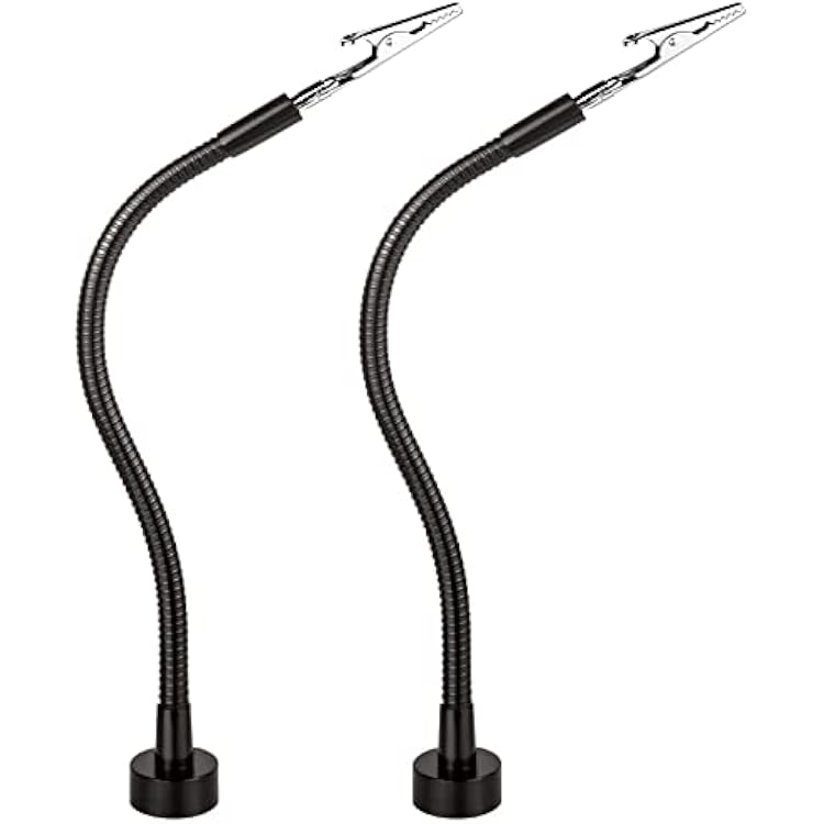 2 Pieces Magnetic Helping Hands Soldering, Soldering Helping Hand with Flexible Gooseneck Metal Arms with Adjustable Alligator Clips