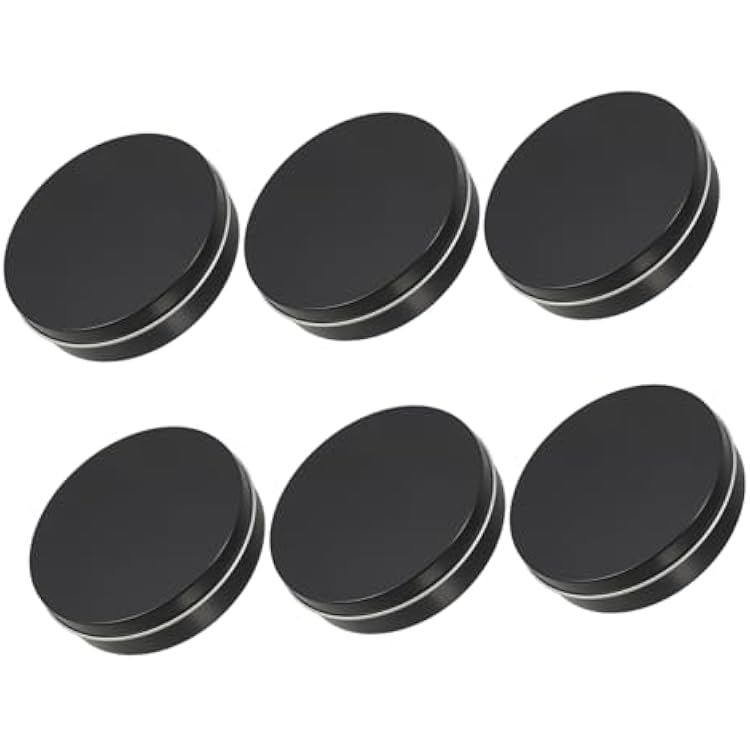 OUNONA 6pcs Round Metal Candy Storage Tins Korean Sugar Cookie Mold for Treats for Parties and Family Gatherings Height
