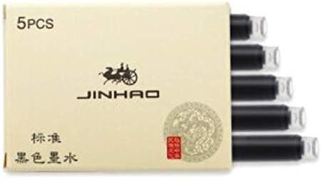 Jinhao x750 Fountain Pen 0.5mm Medium-Fine Nib by Rhapsody Ink Pens (10pk BLACK Cartridges)