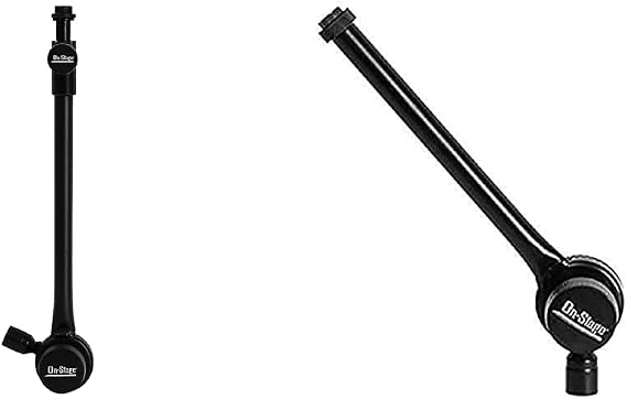 On-Stage MSA9505 Posi-Lok Telescoping Microphone Mini-Boom & On-Stage Posi-Lok Mini Microphone Boom Arm, Black