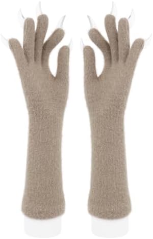 HAOAN Full Finger Paws Gloves Long Warm Mittens for Themed Events Parties Costume Accessories
