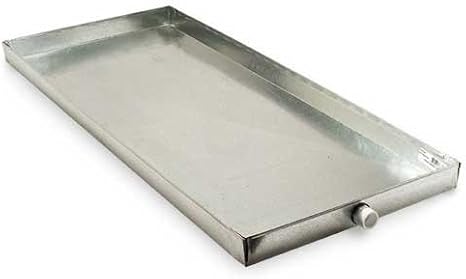 18 x 44 x 2 (WxLxH) Galvanized Metal Drain Pan for Multiple Uses