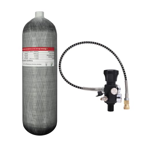TUXING 4.7L 4500psi Carbon Fiber Air TankEmpty Bottle Paintball Filling Station with High Pressure Hose M181.5