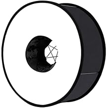PULUZ Round Flash Softbox Diffuser 18inches / 45cm Portable Ring Flash Diffuser Soft Box for Speedlight Macro Portrait Shooting Photography Studio Light Modifier