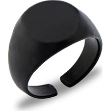 Matte Black Ring Knight Model Classic Men's Ring