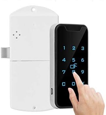 Electronic Cabinet Lock, Zinc Alloy Smart Digital IC Password Keyless Lock Touch Keypad Electronic Wardrobe File Door Drawers Lock