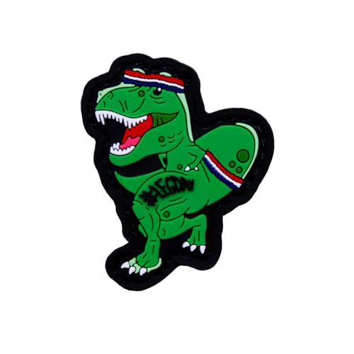 Leg Day T-Rex - Parody PVC Morale Patch | Hook & Loop Backing