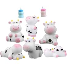 SUPVOX 1set Mini Cow Figurines Cute Cow Decorations for Bonsai Landscape Resin Cattle Ornaments for Home Decor Garden and Terrarium Crafts