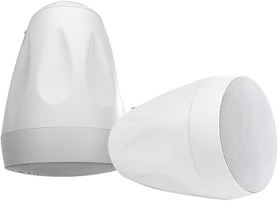 Pure Resonance Audio PD4W 4" Pendant Speakers - (2 Speakers, White)