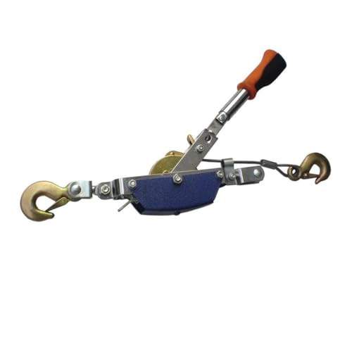 American Power Pull 1 Ton Portable EZ Puller EZ2000 Cable Puller with 8 Ft Galvanized Cable, Collapsible Handle, OSHA & ASME Compliant, Includes Molded Carrying Case