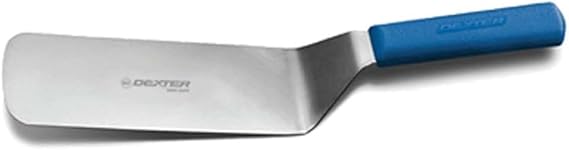 Dexter-Russell Sani-Safe 8 x 3 Solid Turner S286-8PCP, Offset Stainless Steel Blade with Textured Polypropylene Handle, NSF Certified, Made in The USA