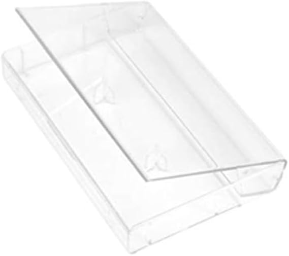 Audio Cassette Tape case Clear/Clear Square Edge Audio Cassette Tape Storage Single