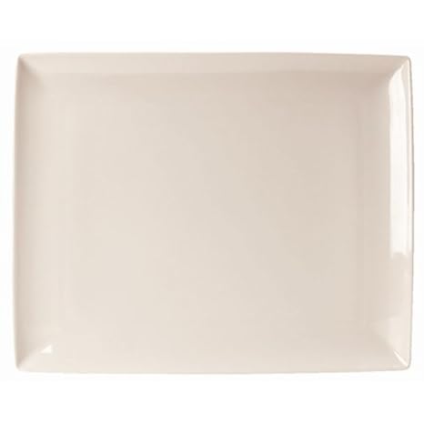 Steelite V9946 Taste Rectangle Two Plate, White (Pack of 6)