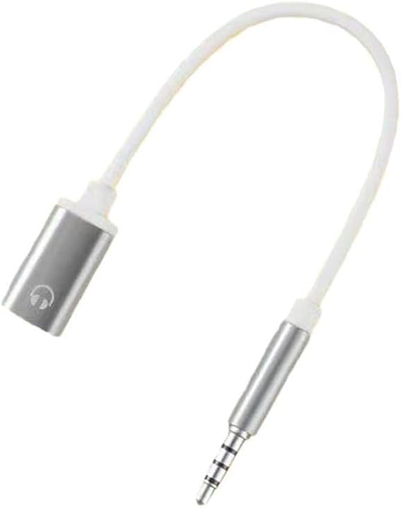 White 3.5mm Male to TypeC Female Audio Cable Cord 3.5mm Analog Cable Type-C Converter Earphone Adapter Compatible with MP3 Players, CD Players, Laptops, Tablets, Smartphone Headphone Adapters