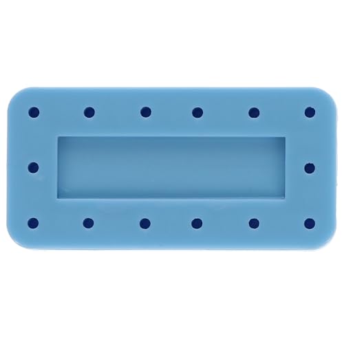 400BR-2 Rectangular 14 Dental Bur Block Blue, 3 x 1.5 x 0.5, Magnetic, 14 Burs Capacity, Autoclavable