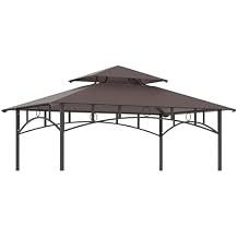 GOJOOASIS Grill Shelter Replacement Canopy Roof FIT for Gazebo 8x5'