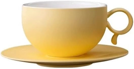 Coffee Mug, Red Ceramic Coffee Mug 9.4oz Tea & Hot Cocoa Cup for Home(Yellow)