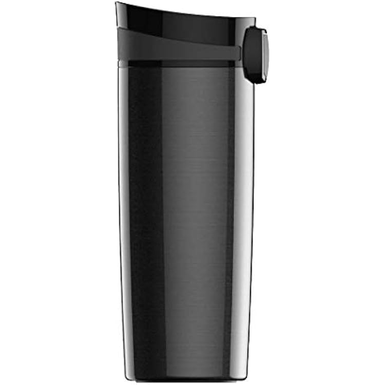 Sigg - Insulated Coffee Cup - Travel Mug Miracle Black - Hot & Cold. Leakproof. BPA Free - 188 Stainless Steel - 16 Oz