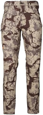 First Lite Mens 308 Lined Pant - Softshell Fleece Lined Stretch Camo Hunting Pants with Hip Vents, Year Round Hunting Gear