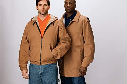 Bulwark Flame Resistant 11.5 oz CottonNylon Excel FR ComforTouch Brown Duck Hooded Jacket
