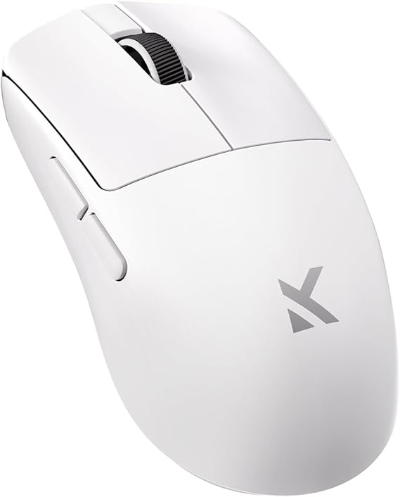 MCHOSE L7 Ultra+ Superlight Gaming Mouse, Wireless Esports Mouse Ergonomic with 42K DPI, PAW3950 Sensor, Optical Switch, 20000 FPS, Dual 8K Polling, Custom 8K Ultra-Fast Receiver, 3-Conn Mode, White