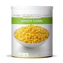 Nutristore Freeze-Dried Vegetables | Emergency Food Storage | 25-Year Shelf Life | Prepping Pantry Staple | Broccoli, Corn, Peas & More | Bulk Long-Term Survival Supply (1-Pack, Corn)