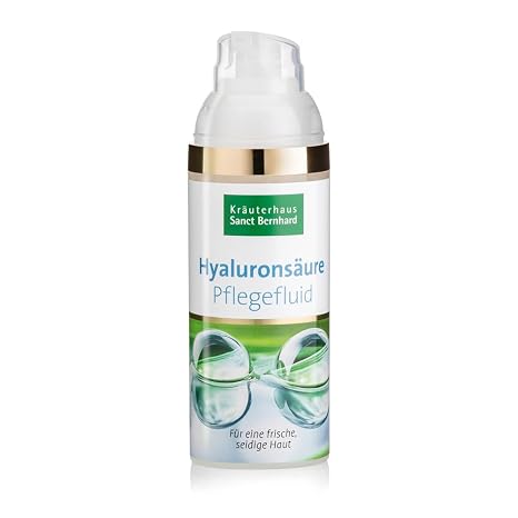 Sanct Bernhard Hyaluronic Acid Care Fluid for Face Neck and Décolleté with Shea Butter Almond Oil Jojoba Oil 50 ml