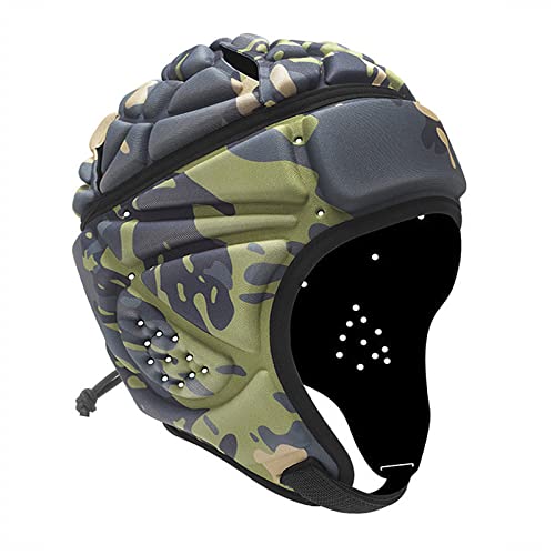 Adult Soft Shell Rugby Soccer Goalie Headgear Youth Anti-Collision Adjustable Sports Headguard Soft Padded Support Football Scrum Cap