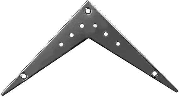 6-String Flying V Electric Guitar Tailpiece Bridge, Silver, Black, Gold, for V-Type Guitars BlackA
