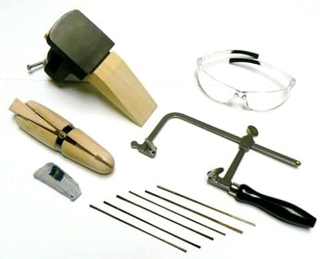 JTS Jewelry Making Kit Saw Frame Bench Anvil Ring Clamp 72 Blades Make Jewelry